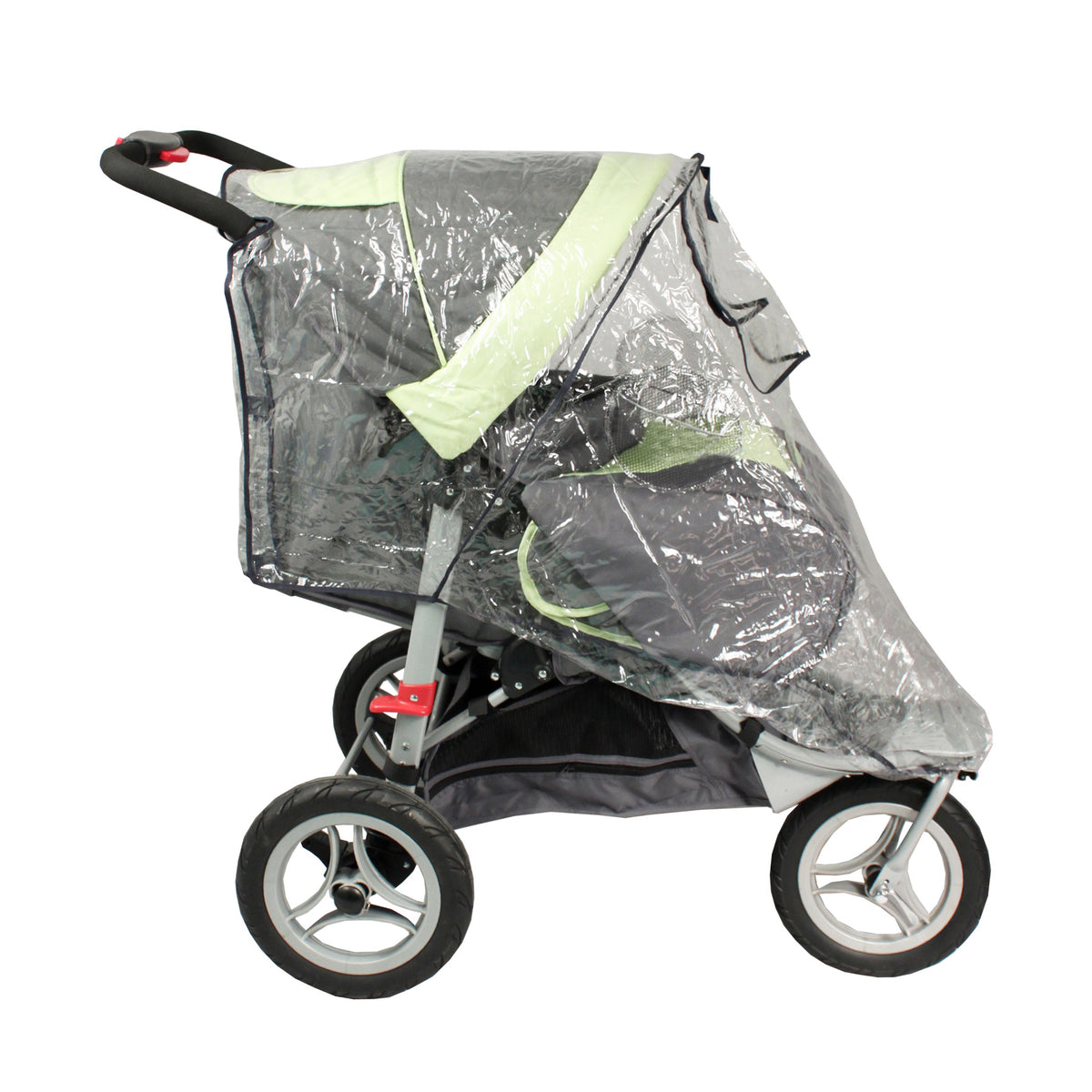 Habillage pluie avec aérations pour poussette roues Bambisol