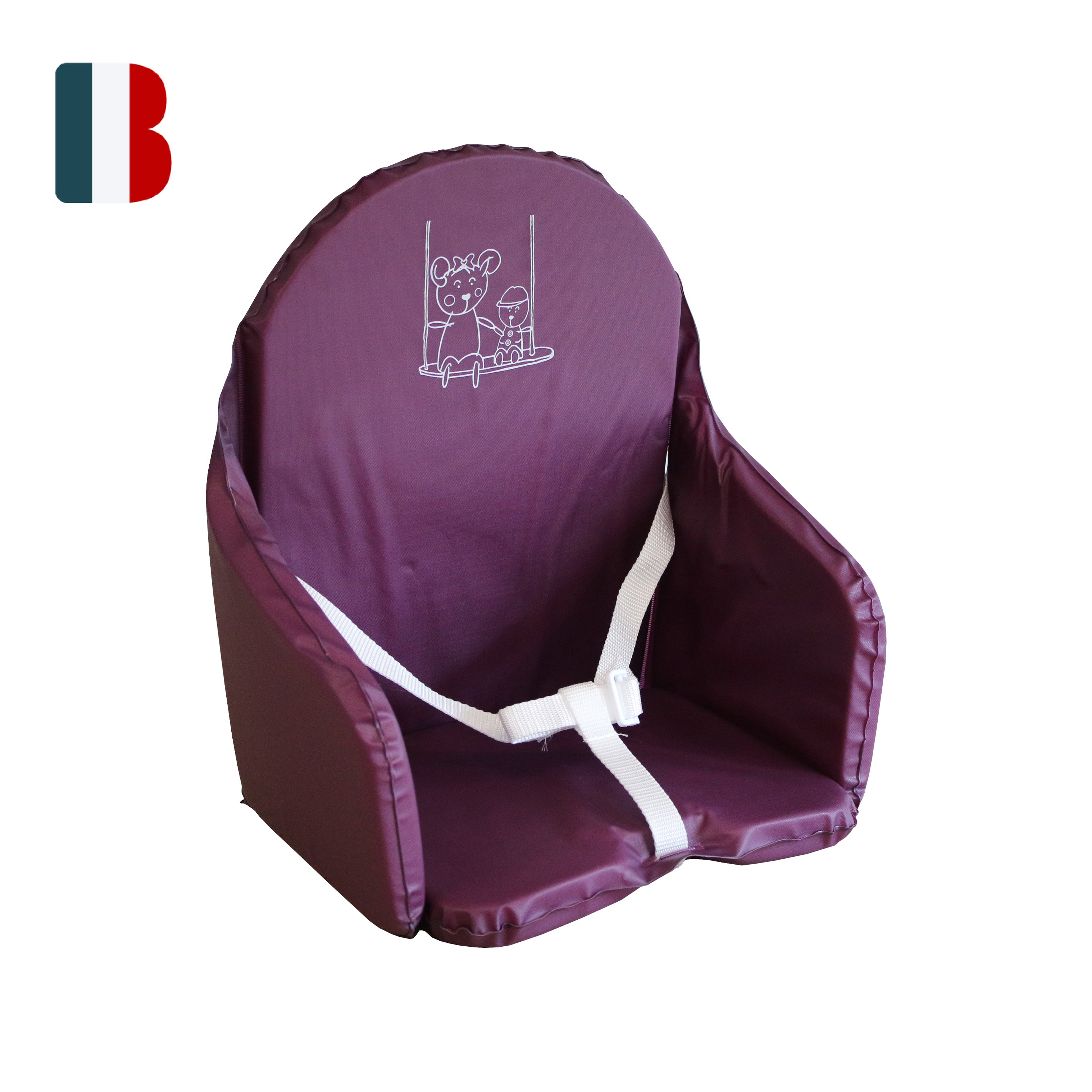 Coussin de chaise haute bébé avec sangles en PVC Fabriqué en France –  Bambisol Puériculture