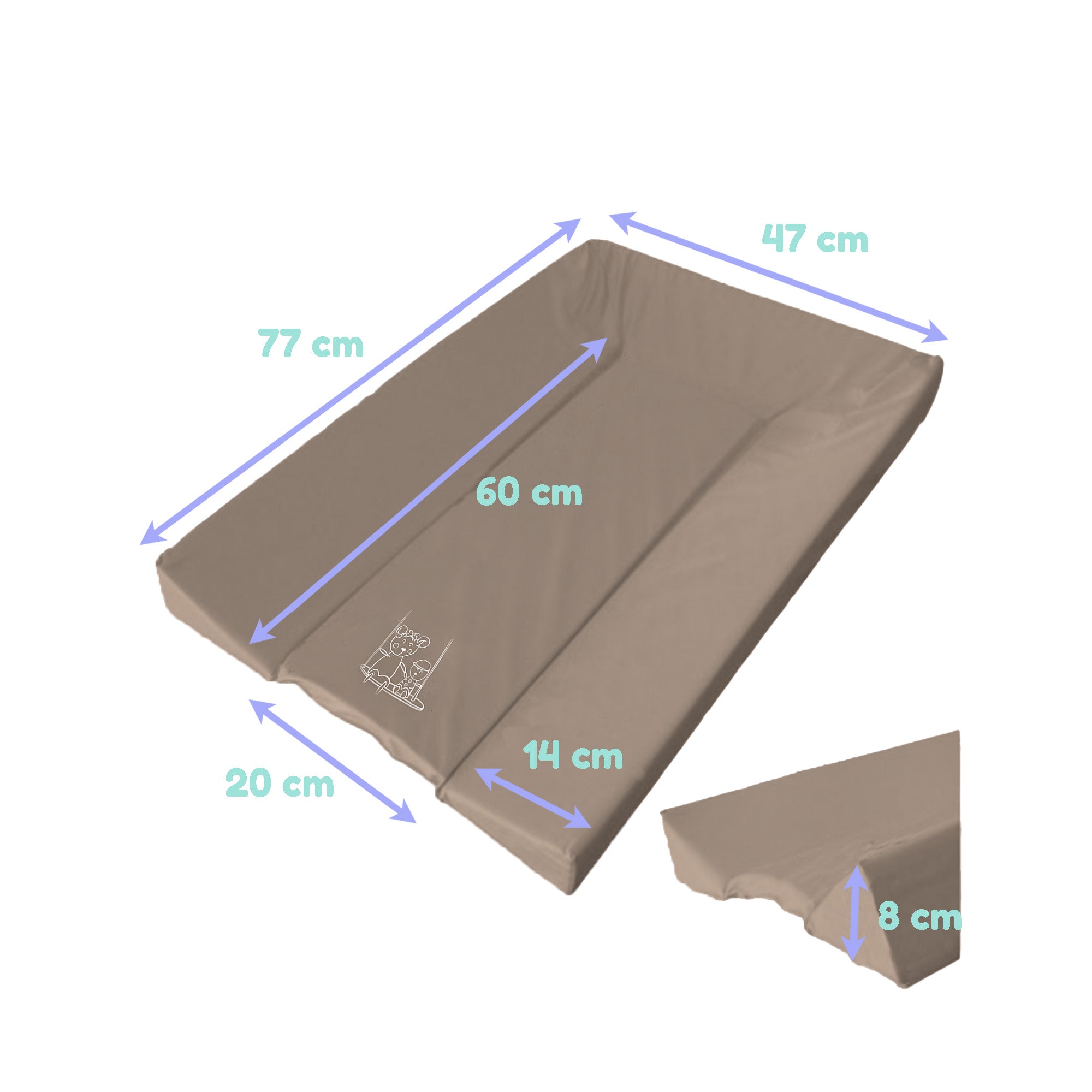 Matelas a langer - TINEO - ESSENTIEL - PVC - Rose poudre Matelas a langer - TINEO - ESSENTIEL - PVC - Rose poudre