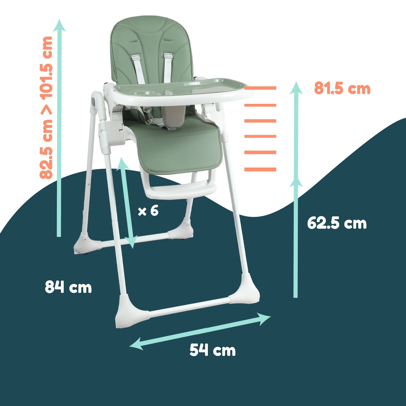 Chaise haute bébé évolutive compacte Bambisol – Bambisol Puériculture