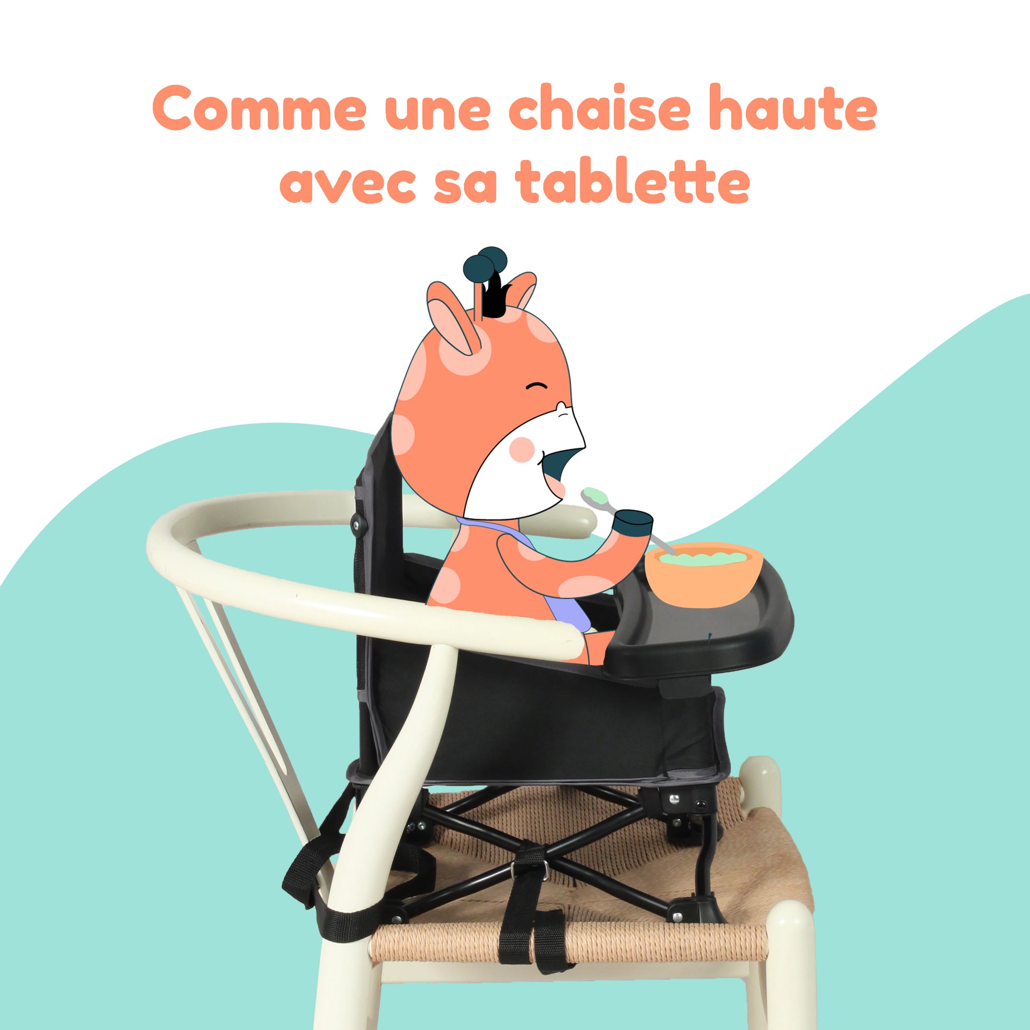 BAMBISOL Chaizounette 2-in-1, babyzitverhoger met draagtas BAMBISOL Chaizounette 2-in-1, babyzitverhoger met draagtas