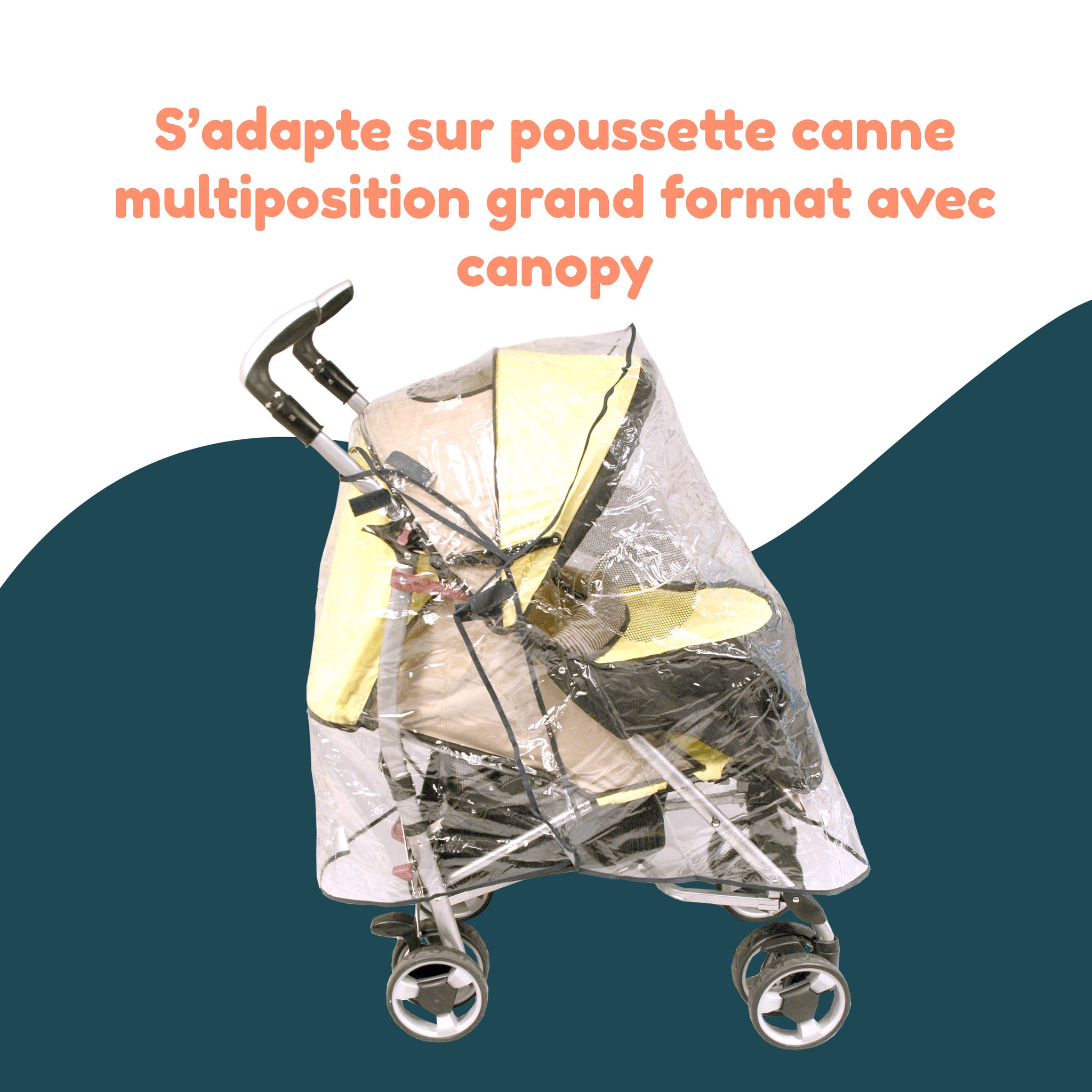 Graco Poussette Double Housse De Pluie Transparente Pour